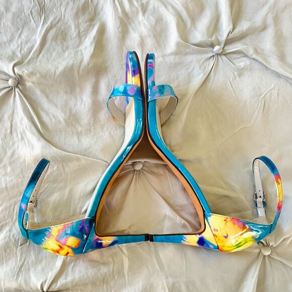 Stuart Weitzman Leather Tie Dye Heels - Picture 5 of 9